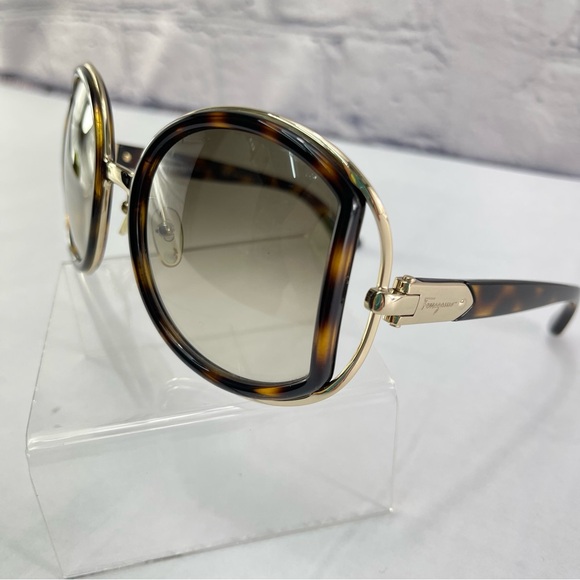 Salvatore Ferragamo Tortoise Made in Italy Sunglasses Lenses Included SF719S - Picture 4 of 8